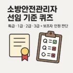 소방안전관리자 선임 조건 및 소방안전관리 보조자 선임-썸네일