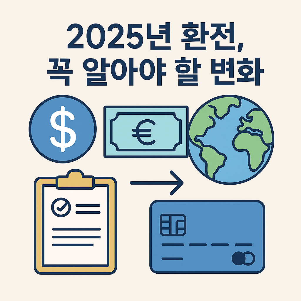 2025년 환전, 꼭 알아야 할 변화를 설명하는 블로그 삽화 이미지-썸네일