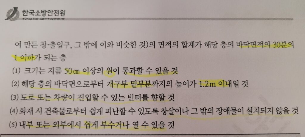 무창층의 뜻 한국소방안전워 교재 설명
